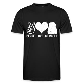 Kuhglocke - Männer Funktions-T-Shirt - Schwarz - Vorne - AI Model Male 178 dark (178cm)