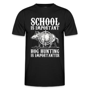 Chasse au cochon Chasse au cochon - T-shirt sport Homme - noir - Devant - AI Model Male 178 dark (178cm)