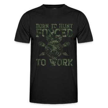 Chasse au cochon Chasse au cochon - T-shirt sport Homme - noir - Devant - AI Model Male 178 dark (178cm)