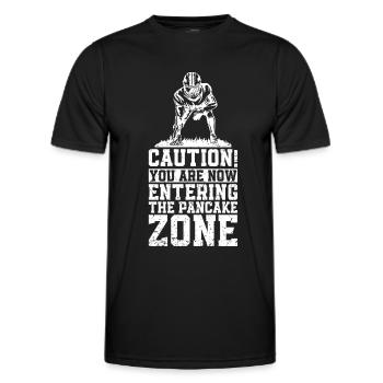 Lineman Football Player Offensive Defensive - Männer Funktions-T-Shirt - Schwarz - Vorne - AI Model Male 178 dark (178cm)