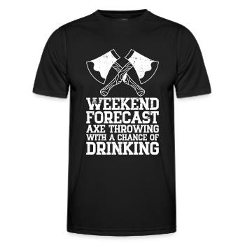 Axe Throw Axe Throwing Game - Men's Functional T-Shirt - black - Front - AI Model Male 178 dark (178cm)