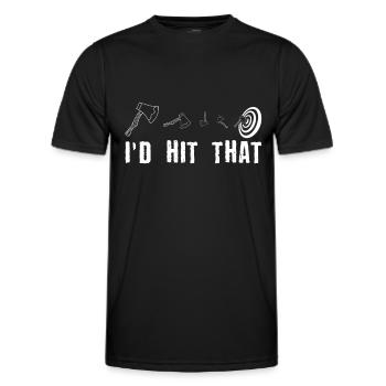 Axe Throw Axe Throwing Game - Men's Functional T-Shirt - black - Front - AI Model Male 178 dark (178cm)