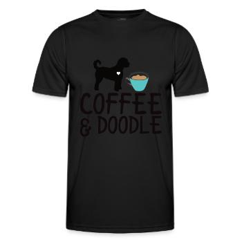Golden Doodle Hundeliebhaber - Männer Funktions-T-Shirt - Schwarz - Vorne - AI Model Male 178 dark (178cm)