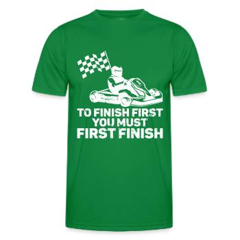 Go karting - Men's Functional T-Shirt - kelly green - Front - AI Model Male 178 dark (178cm)
