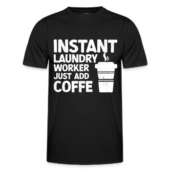 Wash workers - Men's Functional T-Shirt - black - Front - AI Model Male 178 dark (178cm)