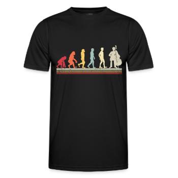 Violoncelle -Instrument de musique - T-shirt sport Homme - noir - Devant - AI Model Male 178 dark (178cm)