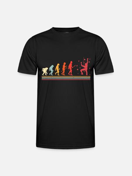 Wall climbing Bouldering rock face - Men's Functional T-Shirt - black