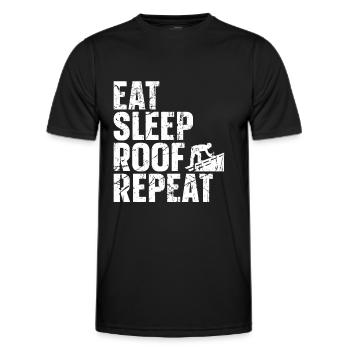 Dachdecker -Dachhäuser Reparaturen - Männer Funktions-T-Shirt - Schwarz - Vorne - AI Model Male 178 dark (178cm)