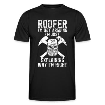 Dachdecker -Dachhäuser Reparaturen - Männer Funktions-T-Shirt - Schwarz - Vorne - AI Model Male 178 dark (178cm)