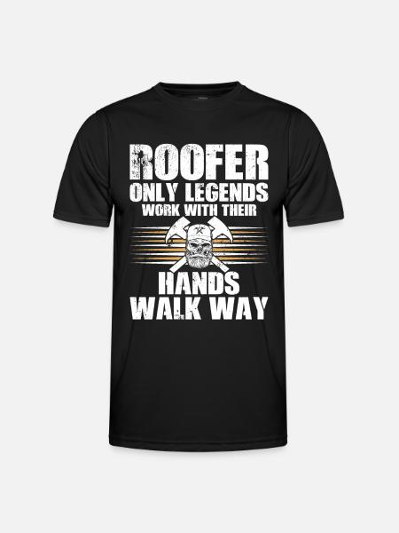 Dachdecker -Dachhäuser Reparaturen - Männer Funktions-T-Shirt - Schwarz