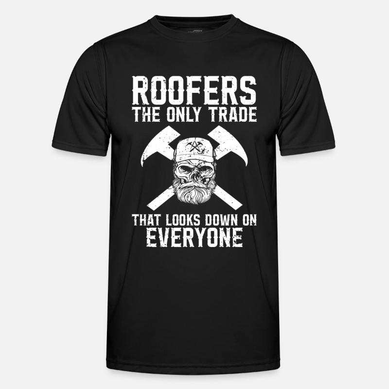 Dachdecker -Dachhäuser Reparaturen - Männer Funktions-T-Shirt - Schwarz