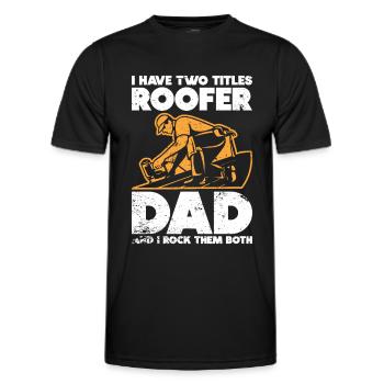 Dachdecker -Dachhäuser Reparaturen - Männer Funktions-T-Shirt - Schwarz - Vorne - AI Model Male 178 dark (178cm)