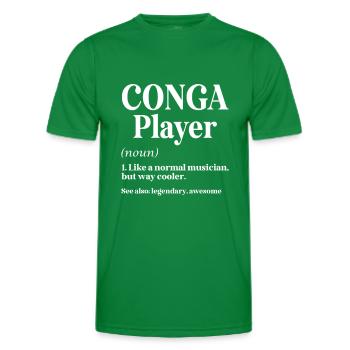 Conga Drum Musician Drumline - Männer Funktions-T-Shirt - Kelly Green - Vorne - AI Model Male 178 dark (178cm)
