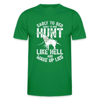 Coyote hunting - Men's Functional T-Shirt - kelly green - Front - AI Model Male 178 dark (178cm)