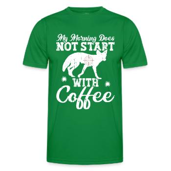 Coyote hunting - Men's Functional T-Shirt - kelly green - Front - AI Model Male 178 dark (178cm)