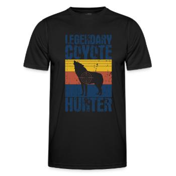 Coyote hunting - Men's Functional T-Shirt - black - Front - AI Model Male 178 dark (178cm)