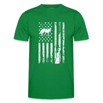 Coyote hunting - Men's Functional T-Shirt - kelly green - Front - AI Model Male 178 dark (178cm)