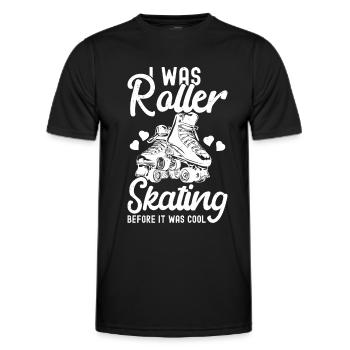 Rollschuhe - Männer Funktions-T-Shirt - Schwarz - Vorne - AI Model Male 178 dark (178cm)