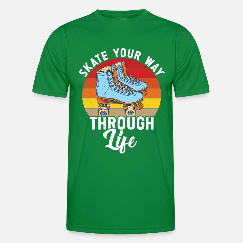 Rollschuhe Männer Funktions-T-Shirt