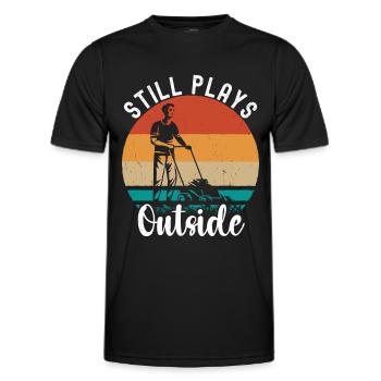Mowing - Men's Functional T-Shirt - black - Front - AI Model Male 178 dark (178cm)