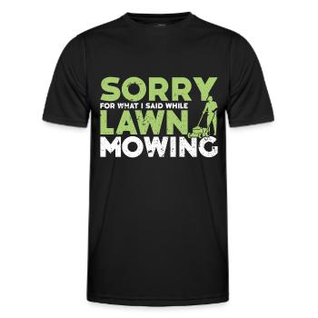 Mowing - Men's Functional T-Shirt - black - Front - AI Model Male 178 dark (178cm)
