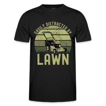 Mowing - Men's Functional T-Shirt - black - Front - AI Model Male 178 dark (178cm)