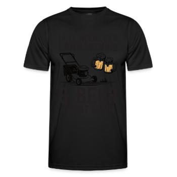 Mowing - Men's Functional T-Shirt - black - Front - AI Model Male 178 dark (178cm)