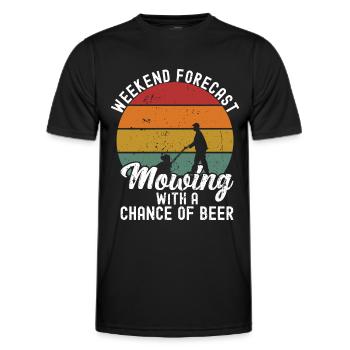 Mowing - Men's Functional T-Shirt - black - Front - AI Model Male 178 dark (178cm)