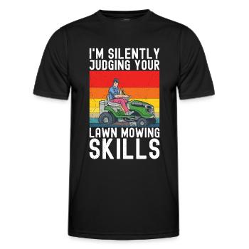Rasenmähen - Männer Funktions-T-Shirt - Schwarz - Vorne - AI Model Male 178 dark (178cm)