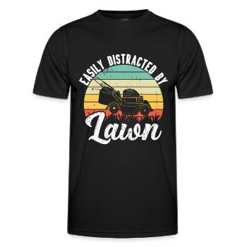 Mowing - Men's Functional T-Shirt - black - Front - AI Model Male 178 dark (178cm)
