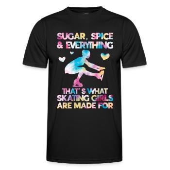 Patinage - T-shirt sport Homme - noir - Devant - AI Model Male 178 dark (178cm)