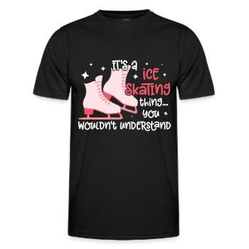 Patinage - T-shirt sport Homme - noir - Devant - AI Model Male 178 dark (178cm)