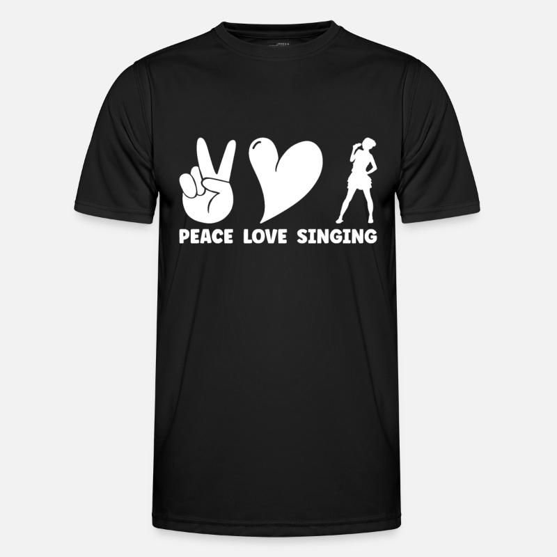 Singen - Männer Funktions-T-Shirt - Schwarz