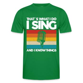 Sing - Men's Functional T-Shirt - kelly green - Front - AI Model Male 178 dark (178cm)
