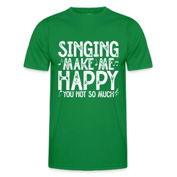 Sing - Men's Functional T-Shirt - kelly green - Front - AI Model Male 178 dark (178cm)