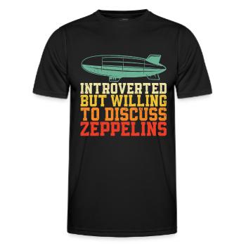 Zeppelin - Men's Functional T-Shirt - black - Front - AI Model Male 178 dark (178cm)
