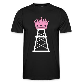 Champ pétrolifère - T-shirt sport Homme - noir - Devant - AI Model Male 178 dark (178cm)