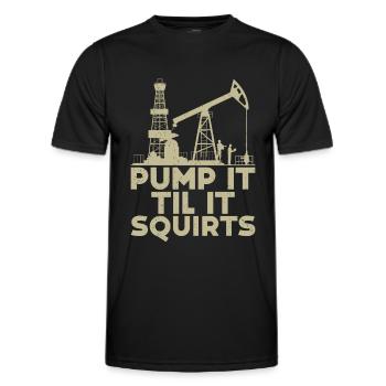 Champ pétrolifère - T-shirt sport Homme - noir - Devant - AI Model Male 178 dark (178cm)