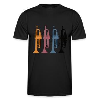 Trompette - T-shirt sport Homme - noir - Devant - AI Model Male 178 dark (178cm)