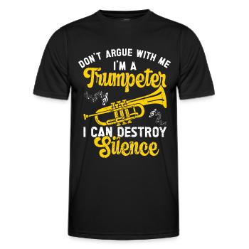 Trompette - T-shirt sport Homme - noir - Devant - AI Model Male 178 dark (178cm)