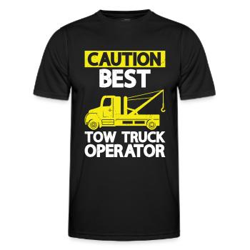 Tow truck - Men's Functional T-Shirt - black - Front - AI Model Male 178 dark (178cm)