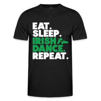 Irish Dance - Men's Functional T-Shirt - black - Front - AI Model Male 178 dark (178cm)