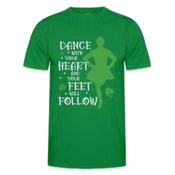 Irish Dance - Men's Functional T-Shirt - kelly green - Front - AI Model Male 178 dark (178cm)