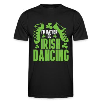 Irish Dance - Men's Functional T-Shirt - black - Front - AI Model Male 178 dark (178cm)