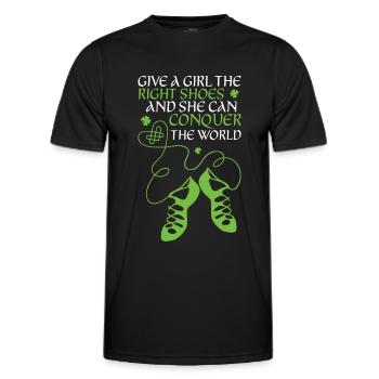 Irish Dance - Men's Functional T-Shirt - black - Front - AI Model Male 178 dark (178cm)