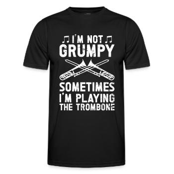 Trombone - T-shirt sport Homme - noir - Devant - AI Model Male 178 dark (178cm)