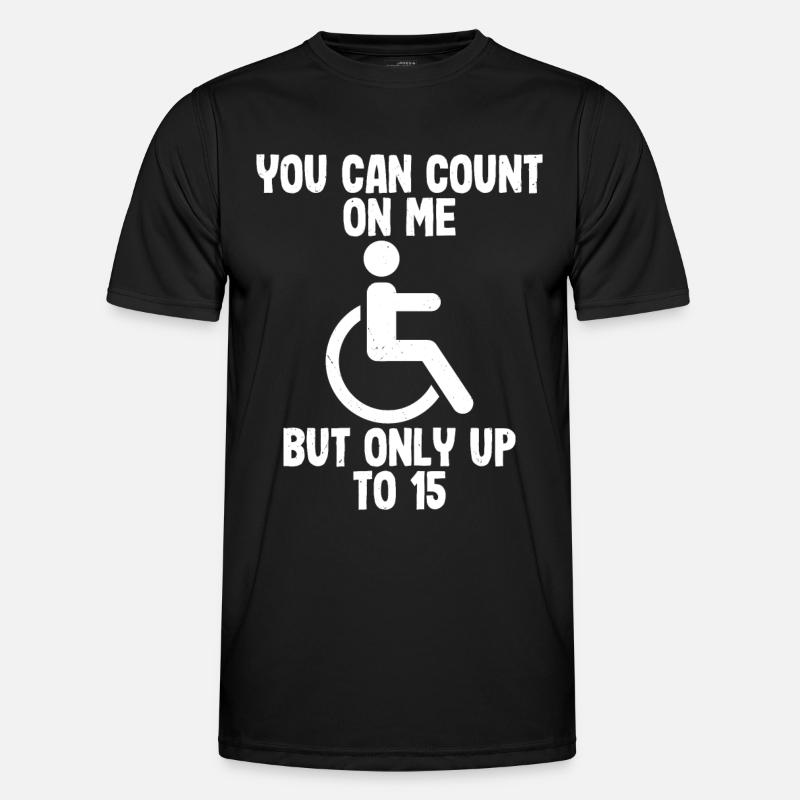 Rollstuhl - Männer Funktions-T-Shirt - Schwarz