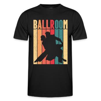 Salle de bal - T-shirt sport Homme - noir - Devant - AI Model Male 178 dark (178cm)