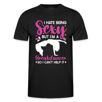 Break Dancing - Men's Functional T-Shirt - black - Front - AI Model Male 178 dark (178cm)
