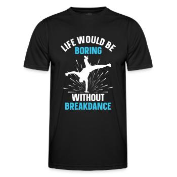 Break Dancing - Men's Functional T-Shirt - black - Front - AI Model Male 178 dark (178cm)